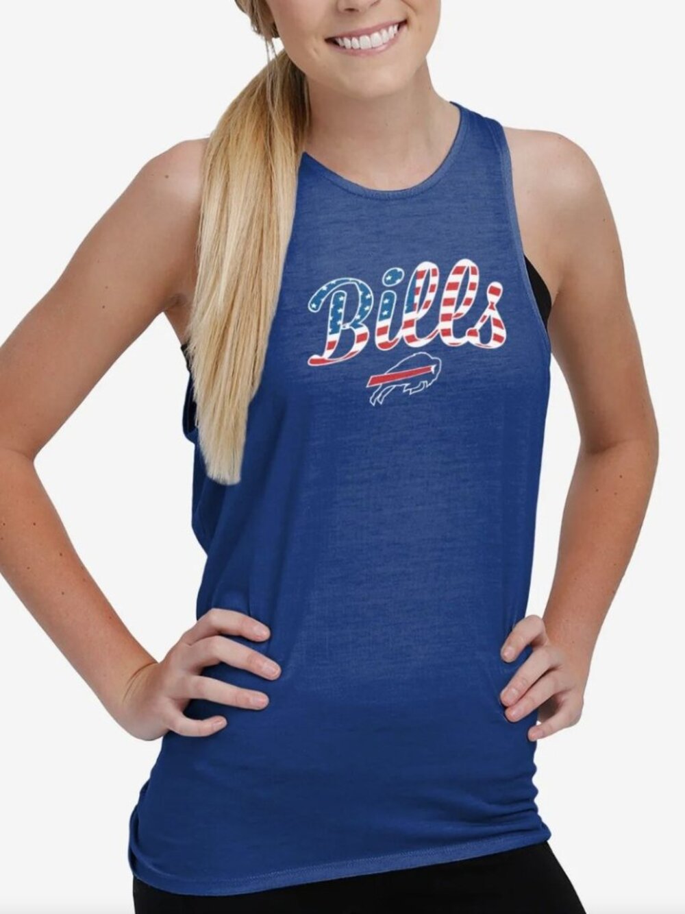 NFL Buffalo Bills women's Americana tie-breaker sleeveless top - Picture 7 of 8